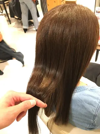 セミロング カラー 金子 富士のヘアスタイル