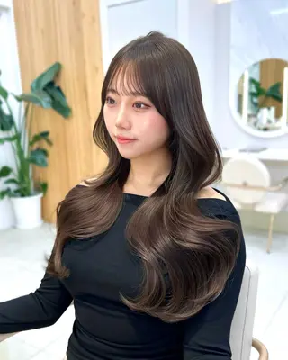 ロング カラー 🇰🇷韓国風くびれ ヘア🇰🇷中村優大のヘアスタイル