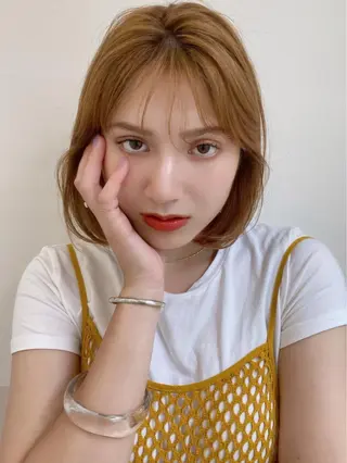 ミディアム カラー 🪭risa 暖色/レイヤー🪭のヘアスタイル