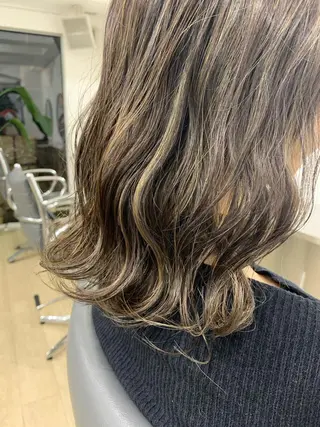 セミロング カラー Reb_keiji 👑小倉圭司のヘアスタイル
