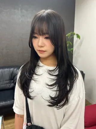 ロング カラー レイヤー/インナー カラー🦋ルイのヘアスタイル