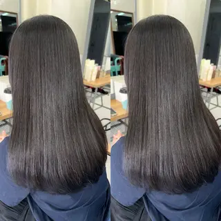 セミロング 髪質改善🩵縮毛矯正 代々木/木下のヘアスタイル