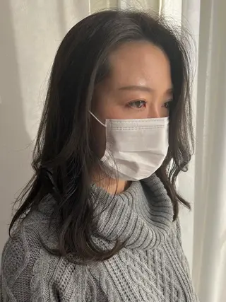 セミロング カラー ヘアアレンジ IVY villa Suzu.のヘアスタイル