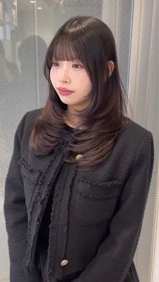 セミロング レイヤーカット/ ハッシュカット/果恋のヘアスタイル