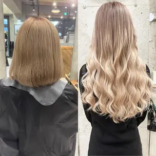 ロング カラー ヘアアレンジ TATSUYA アートディレクターのヘアスタイル