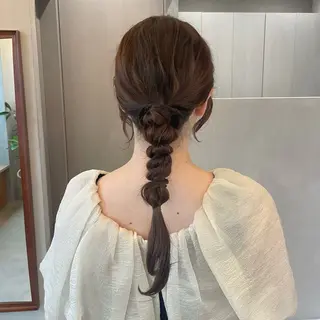 セミロング ヘアアレンジ ボブ/縮毛矯正/レイ ヤー♡Natsukiのヘアスタイル
