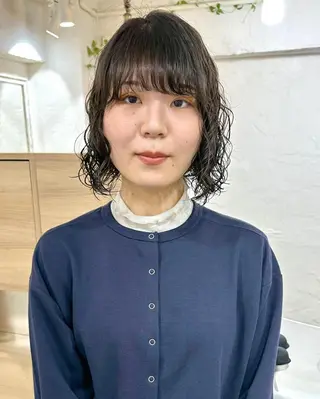 ショート カラー パーマ 銀座No.1髪質改善 縮毛矯正/本木のヘアスタイル