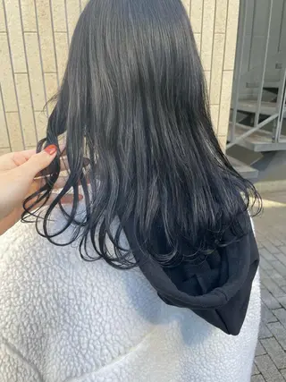 セミロング カラー ヘアアレンジ 抜け感ボブ×パーマ ｜kazaneのヘアスタイル