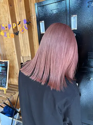 カラー まろみ暖色×ボブ ×chia🕯のヘアスタイル