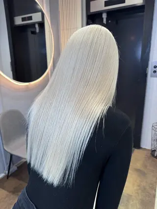 セミロング カラー dao/ミルクティー /ブラウン/ブロンドのヘアスタイル