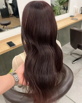 ロング カラー 赤みゼロ/透明感 カラー🌿KANTAのヘアスタイル