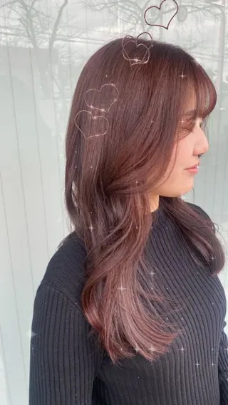 ロング カラー 🎀津曲夏希🎀ボブ レイヤー/顔周りのヘアスタイル