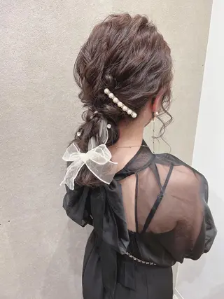 ミディアム ヘアアレンジ マツエクモデル無料 marry 池袋秦のマツエク・マツパデザイン