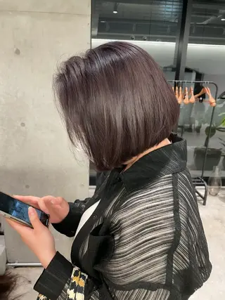 ショート カラー ヘアアレンジ ミニボブ/ブリーチ 🌈MISATOのヘアスタイル