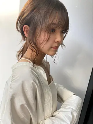ミディアム カラー Pia ツボイ ケイタのヘアスタイル