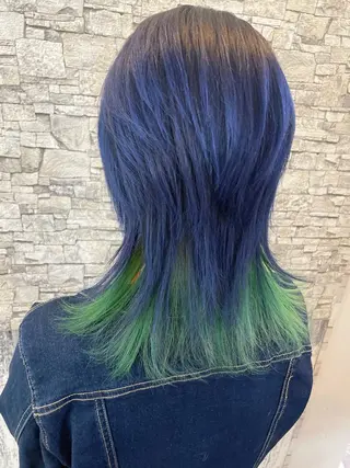 カラー 派手髪/ハイトーン/ エクステ✨ユウキのヘアスタイル