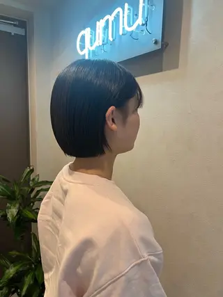 ショート カラー 艶ボブ🤎ボブパーマ 透明感カラー\メンズのヘアスタイル