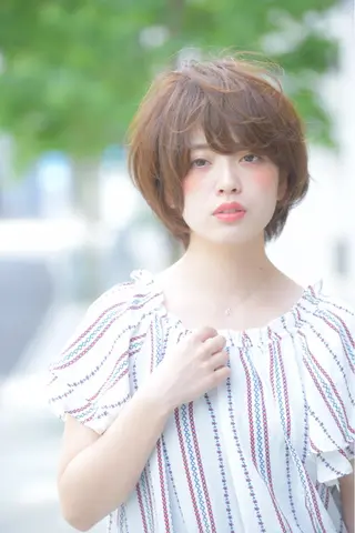 ショート カラー パーマ 今井 三智也のヘアスタイル