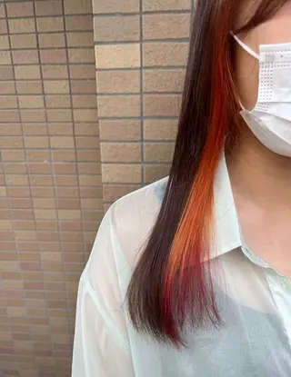 ロング カラー 中村 由布紀のヘアスタイル