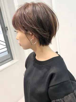ショート カラー ヘアアレンジ キッズ マツエク・マツパ ボブ、縮毛矯正👑 心斎橋/高城涼也のヘアスタイル