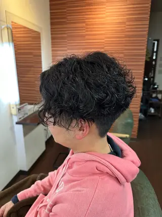 パーマ メンズ 💜推しインナー カラー/菊池柊真💜のヘアスタイル