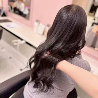 ロング カラー kaho透明感/ 艶カラー💜🫧のヘアスタイル