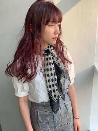 ロング カラー 怪我のため6月末 復帰予定田中瑞希🍃のヘアスタイル
