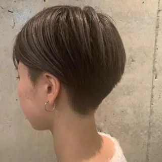 ショート カラー ショート/ボブ/ メンズ/縮毛矯正のヘアスタイル