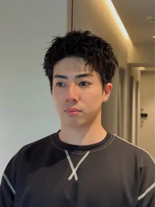 ショート パーマ メンズ メンズショート 丸山 航輝のヘアスタイル