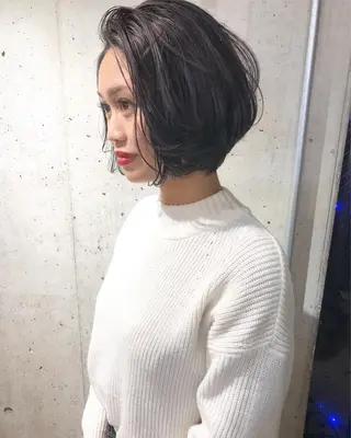 ショート カラー パーマ ヘアアレンジ メンズ キッズ ネイル マツエク・マツパ 韓国風×透明感カラー 髪質改善オタベシンヤのヘアスタイル