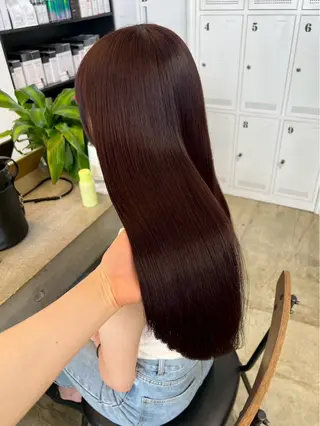 ミディアム カラー うる艶カラー /縮毛矯正✨レオンのヘアスタイル