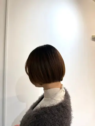 ショート 透明感カラー🫧 🍒久留米美容室のヘアスタイル