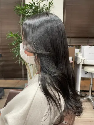 ロング カラー たなか りなのヘアスタイル