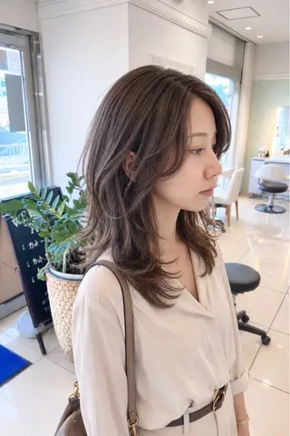 セミロング カラー 金子 直樹のヘアスタイル