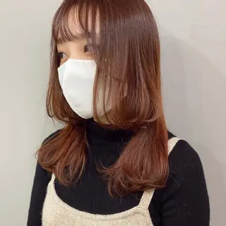 セミロング カラー パーマ ヘアアレンジ メンズ キッズ ネイル マツエク・マツパ インナーカラー/ KANAのヘアスタイル