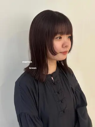 ミディアム カラー 暖色カラー/レイヤー 🌙 オノユリカのヘアスタイル