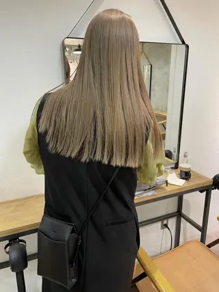 ロング カラー ヘアアレンジ 小顔レイヤー×コンパ クトボブ/林隆平のヘアスタイル