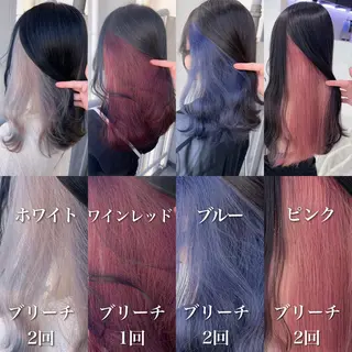 セミロング カラー ヘアアレンジ 🪞official FRUITS渋谷🩰のヘアスタイル