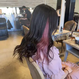 セミロング カラー 中村 龍輝のヘアスタイル