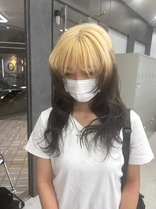 ロング カラー ヘアアレンジ ハッシュカット/ ミルクティー/ みうのヘアスタイル
