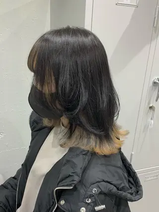 ミディアム カラー ヘアアレンジ 憧れの艶ハイトーンへ 🌙サイダサキのヘアスタイル