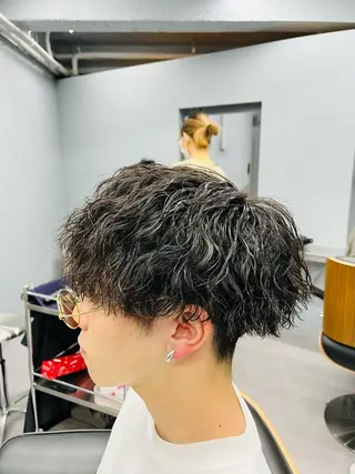 ショート パーマ メンズ 池袋メンズパーマ フェード純平のヘアスタイル