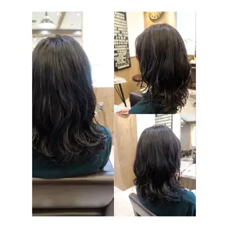 セミロング パーマ 土屋 ゆうこのヘアスタイル