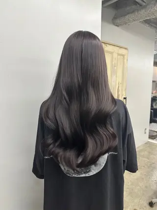 ロング カラー 新宿/韓国ヘア/ 髪質改善ストレートのヘアスタイル