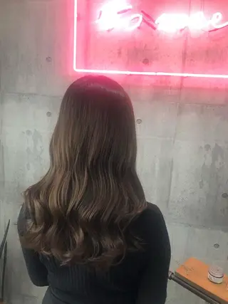 ロング カラー ヘアアレンジ 髪質改善💓艶髪💓 暖色💗加藤あゆみのヘアスタイル