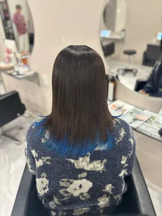 セミロング カラー 🫐インナーカラー 髪質改善🫐/MEIのヘアスタイル