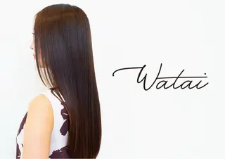 セミロング Watai 艶髪 當間 大知のヘアスタイル