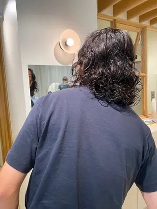 パーマ メンズ 似合わせカットカラー りおなのヘアスタイル