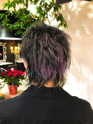 カラー メンズ ✨デザインカラー✨ ハイトーン　森貴章のヘアスタイル