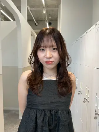 ミディアム カラー 抜け感ボブ×パーマ |kazaneのヘアスタイル